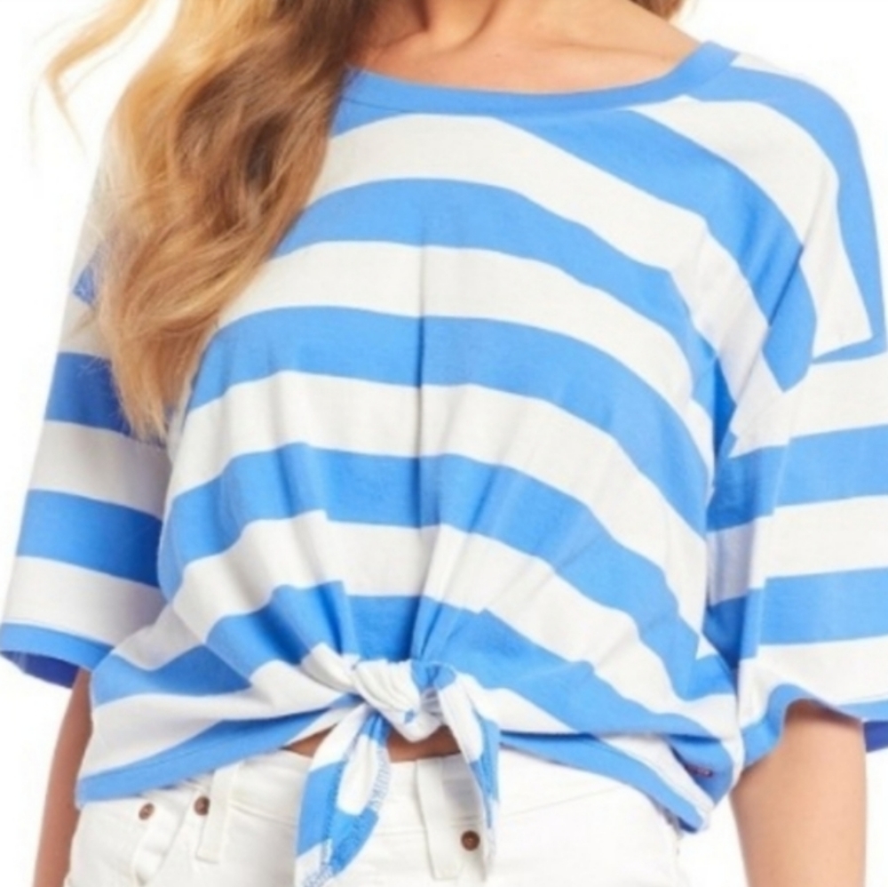 Levi's Striped Front Twist Tie Tee